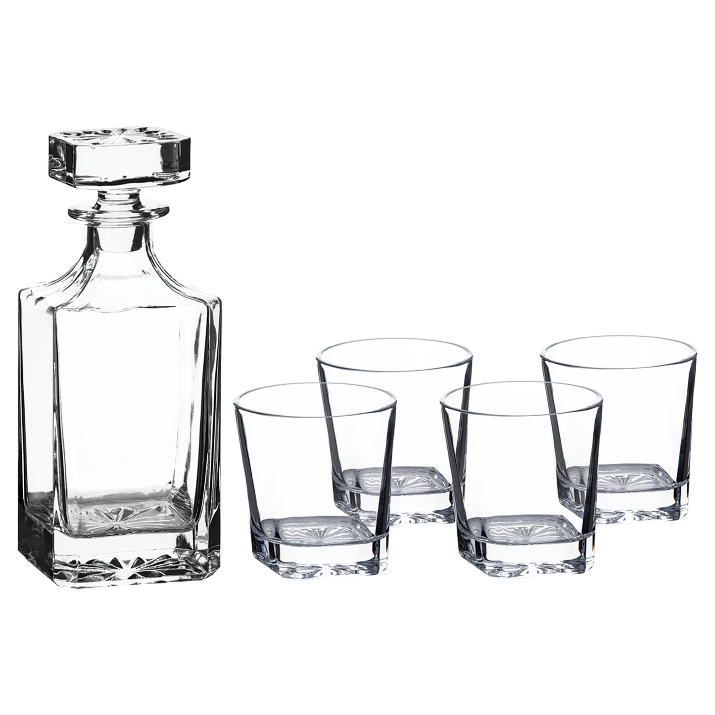 Personalized Square Glass Decanter Set