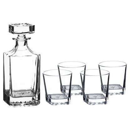 Personalized Square Glass Decanter Set