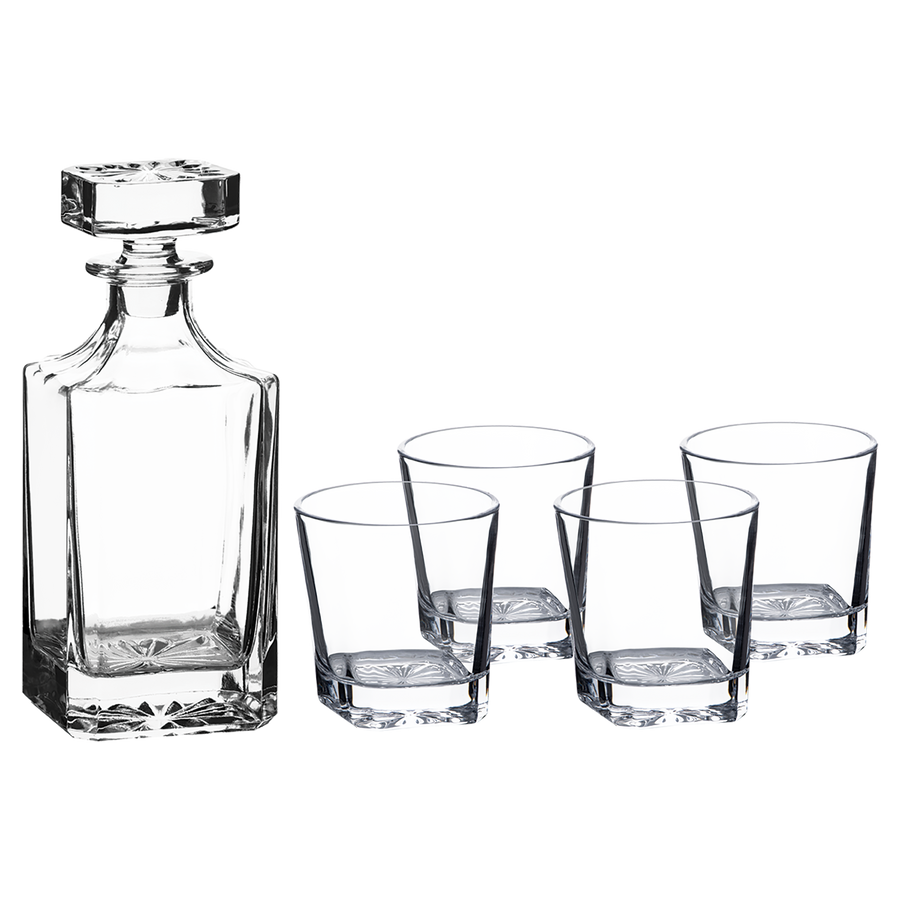 Personalized Square Glass Decanter Set