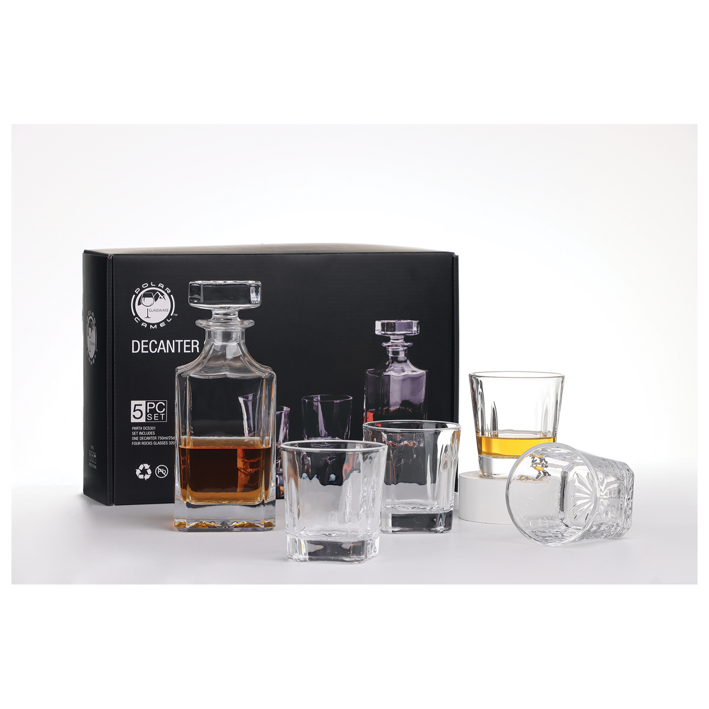 Personalized Square Glass Decanter Set