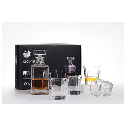 Personalized Square Glass Decanter Set