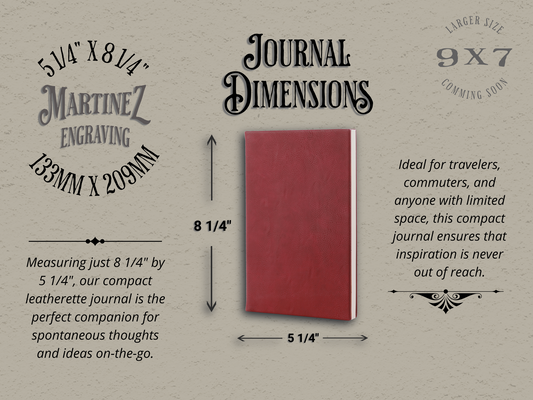 Personalized engraved journal